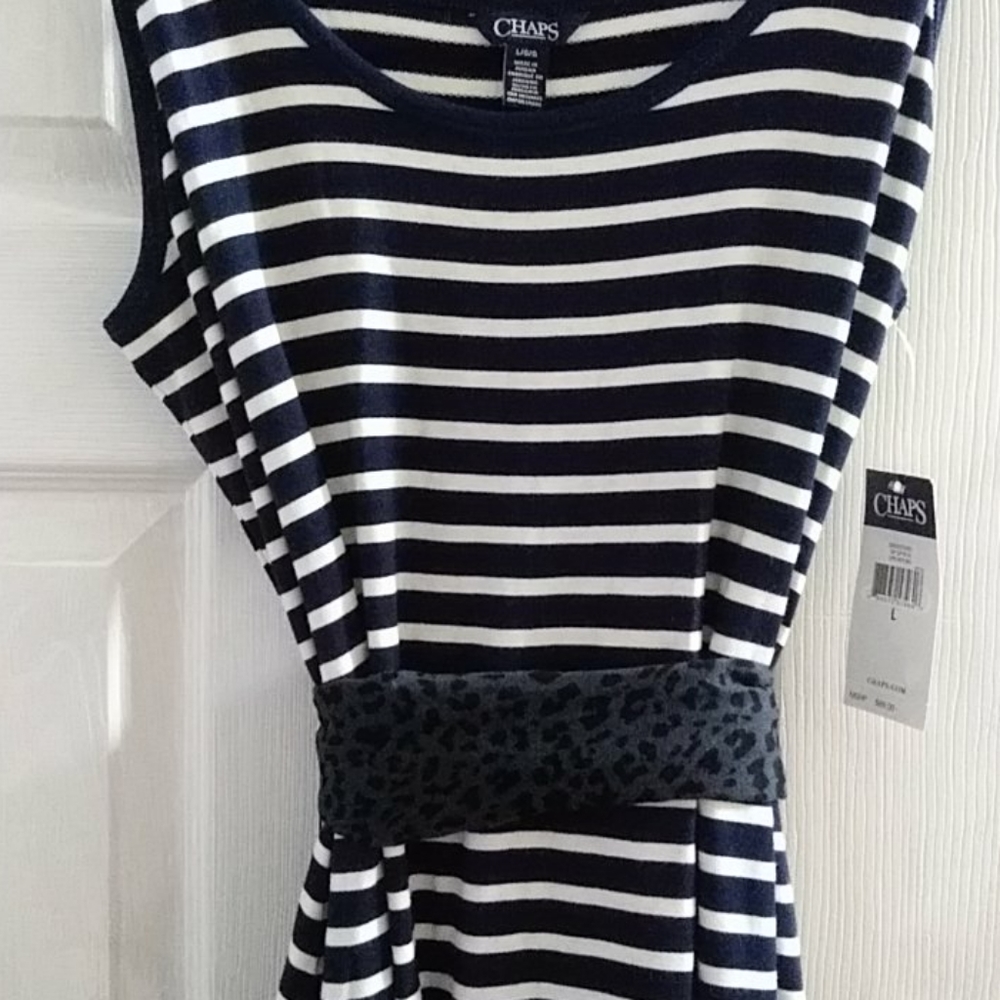 Chaps Tank Stripe Dress